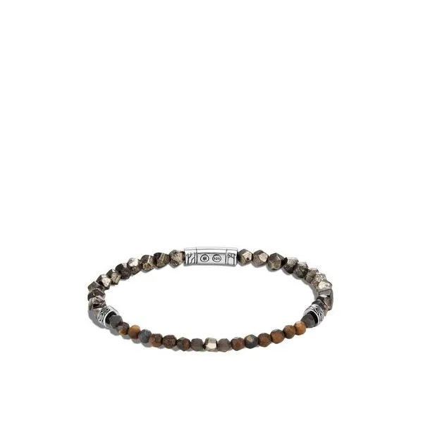 Bead Bracelet, Smoky Quartz, Tiger Iron, Pyrite thumb image 1