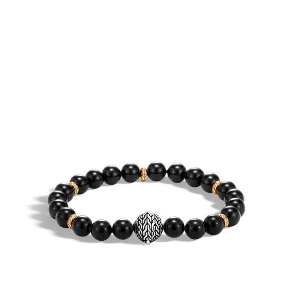 Classic Chain Bead Bracelet with Black Onyx thumb image 1