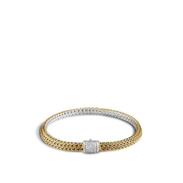 Classic Chain Reversible Bracelet with Diamonds Baxter's Fine Jewelry Warwick, RI