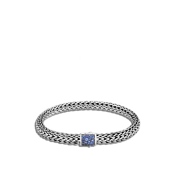 Reversible Classic Chain Bracelet with Black Sapphire and Blue Sapphire Baxter's Fine Jewelry Warwick, RI