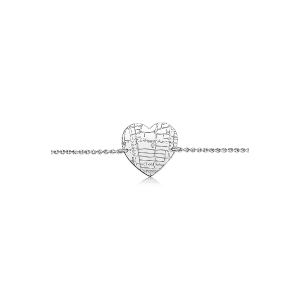 Sterling Silver Heart MAP Bracelet Baxter's Fine Jewelry Warwick, RI
