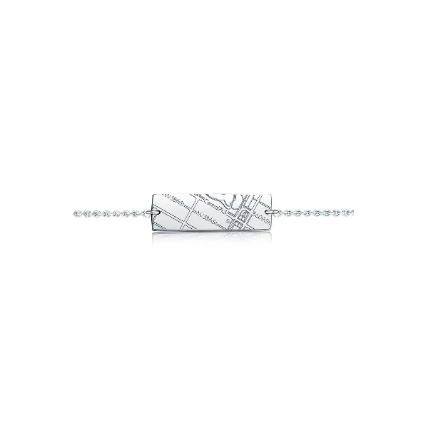 Sterling Silver Horizontal Map Bracelet similar item image
