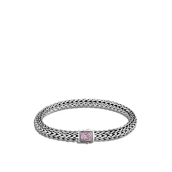 Reversible Classic Chain Bracelet, Pink Tourmaline thumb image 1