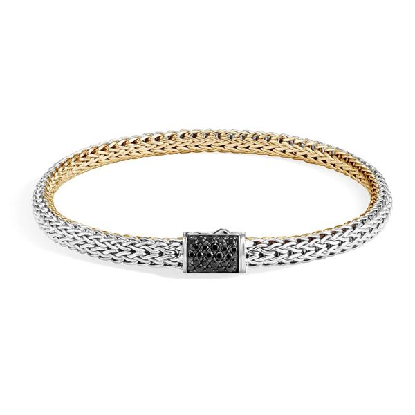 Reversible Classic Chain Bracelet with Black Sapphire and Diamonds Baxter's Fine Jewelry Warwick, RI
