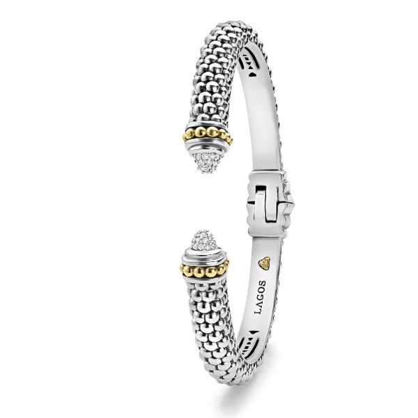 Diamond Open Cuff Bracelet Image 2 Baxter's Fine Jewelry Warwick, RI
