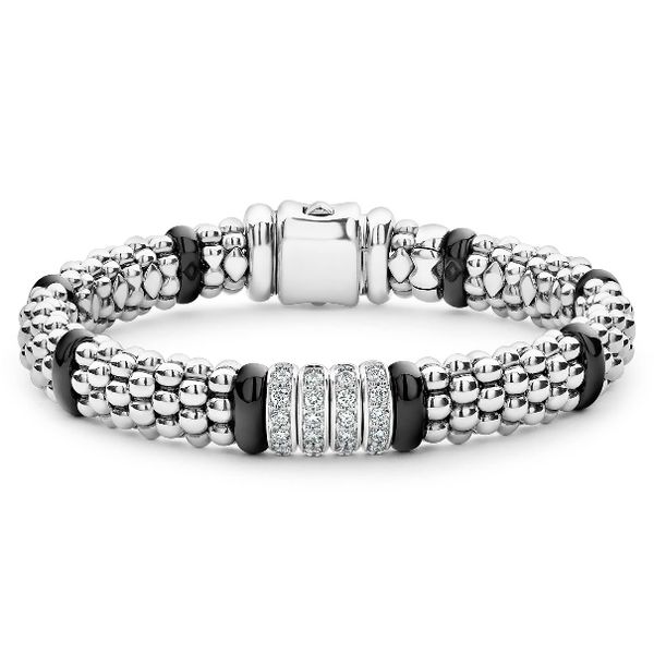 Diamond Station Caviar Bracelet Baxter's Fine Jewelry Warwick, RI