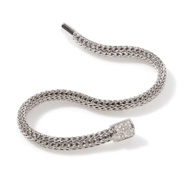 Classic Chain Bracelet with Diamonds Image 2 Baxter's Fine Jewelry Warwick, RI