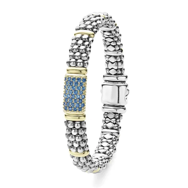 Blue Sapphire Caviar Bracelet Image 2 Baxter's Fine Jewelry Warwick, RI
