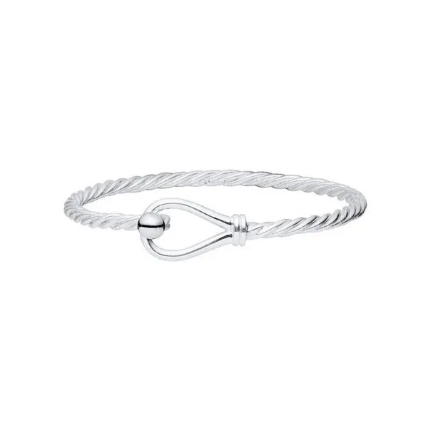 Sterling Silver Twisted Loop and Ball Bracelet Baxter's Fine Jewelry Warwick, RI