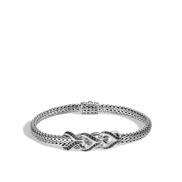 Asli Link Station Bracelet, Black Sapphire, Spinel thumb image 1
