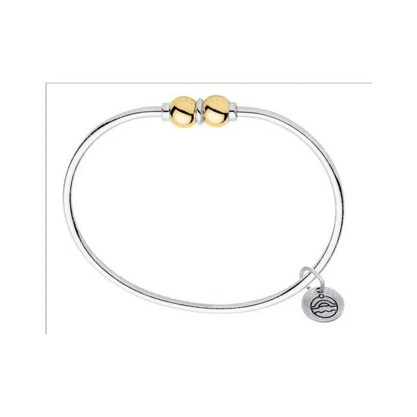 Sterling Silver Cape Cod Double 14k Yellow Gold Bead Bracelet Baxter's Fine Jewelry Warwick, RI