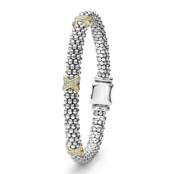 Three Diamond X Bracelet Image 2 Baxter's Fine Jewelry Warwick, RI