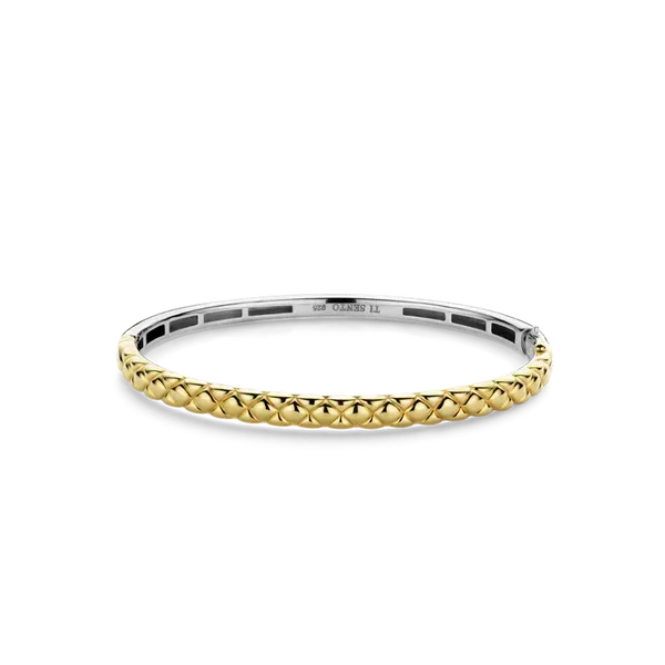 Gold Plated Quilted Bangle Baxter's Fine Jewelry Warwick, RI