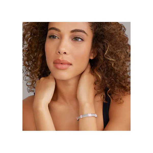 Single Station Diamond Caviar Bracelet | 9mm thumb image 2