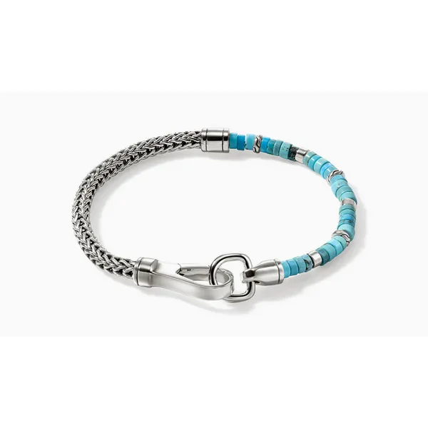 Heishi Chain Bracelet, Silver, Gemstones Baxter's Fine Jewelry Warwick, RI