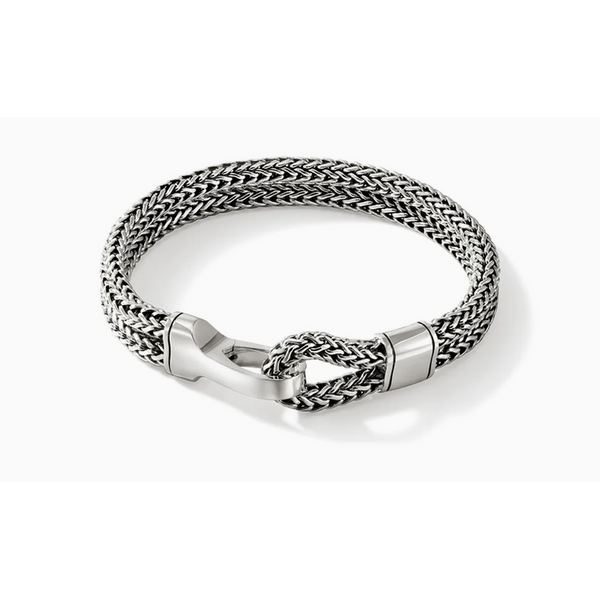 Hook Clasp Bracelet, Silver, Double Row Baxter's Fine Jewelry Warwick, RI