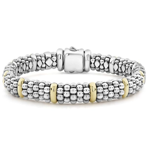 Two Tone Classic Station Bracelet Baxter's Fine Jewelry Warwick, RI