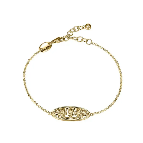 Sterling Silver Yellow Gold Plated CZ Bracelet Baxter's Fine Jewelry Warwick, RI