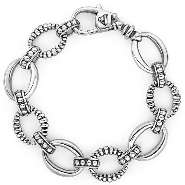Oval Fluted Link Bracelet thumb image 1