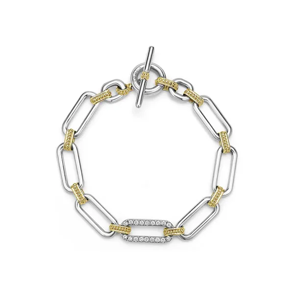 Two-Tone Link Diamond Bracelet Baxter's Fine Jewelry Warwick, RI