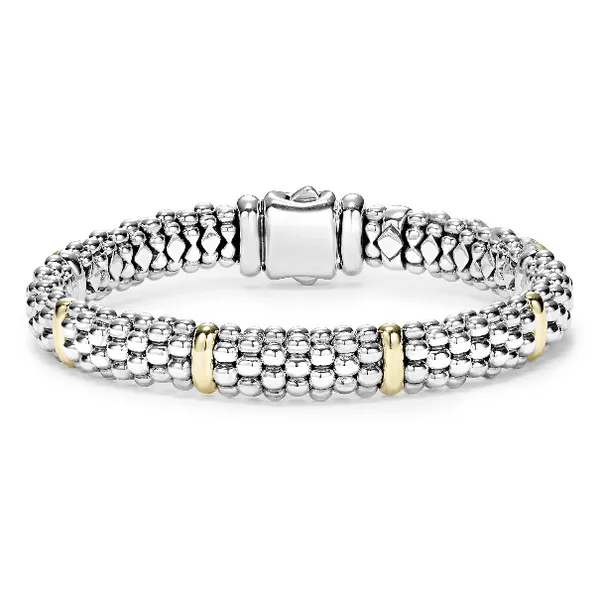 Six Gold Station Caviar Bracelet Baxter's Fine Jewelry Warwick, RI