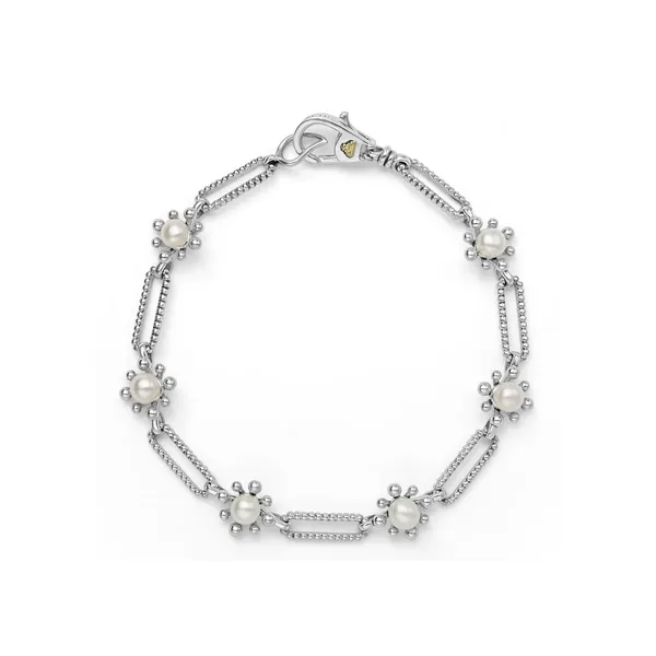 Fleur Pearl Link Bracelet Baxter's Fine Jewelry Warwick, RI
