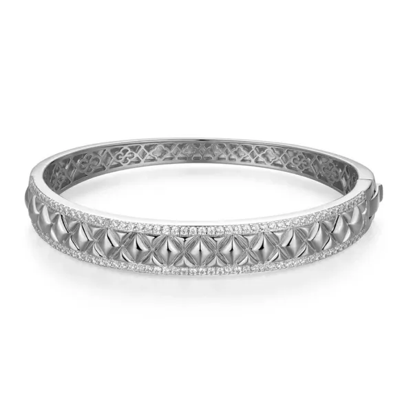 Sterling Silver Rhodium Plated CZ Bangle Baxter's Fine Jewelry Warwick, RI