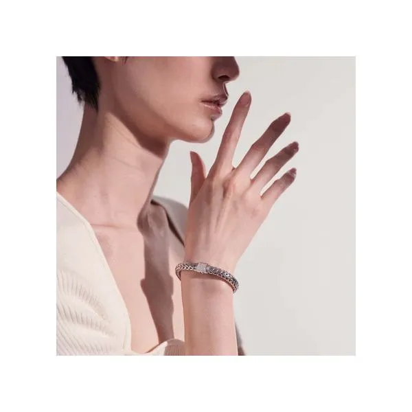 Icon Bracelet, Sterling Silver, Diamonds, 5MM Image 2 Baxter's Fine Jewelry Warwick, RI