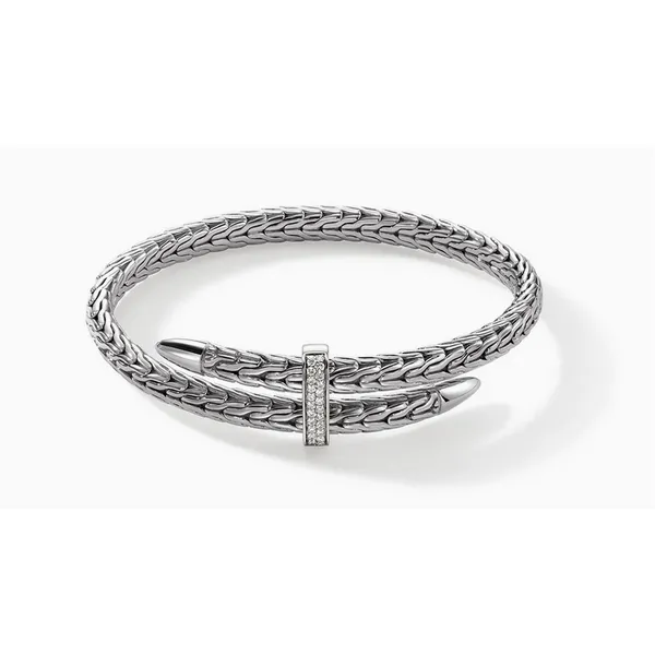 Spear Flex Cuff, Sterling Silver, Diamonds Baxter's Fine Jewelry Warwick, RI