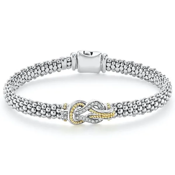 Two Tone Diamond Knot Bracelet