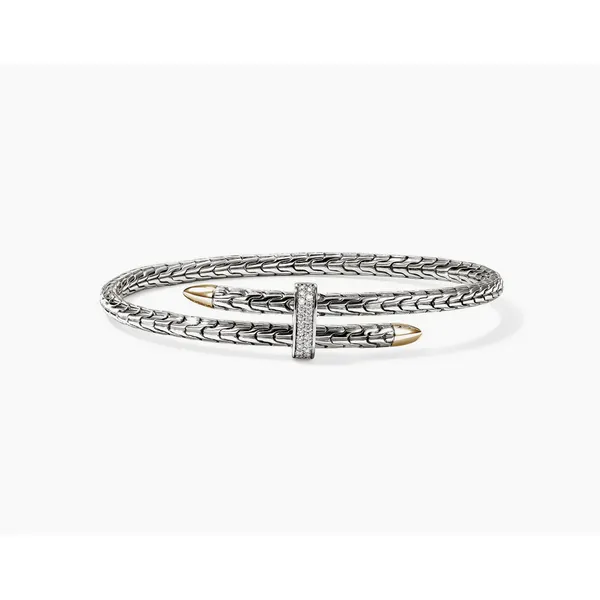 Spear Flex Cuff, Gold, Sterling Silver, Diamonds, Slim