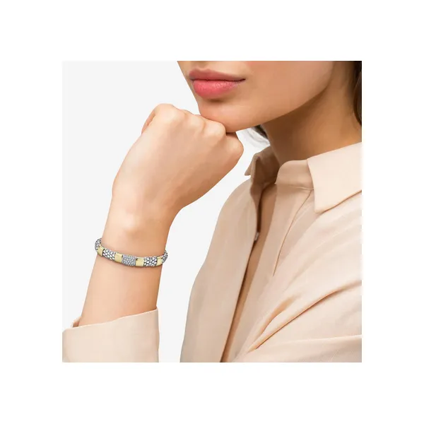 Gold Station Diamond Bracelet | 9mm
