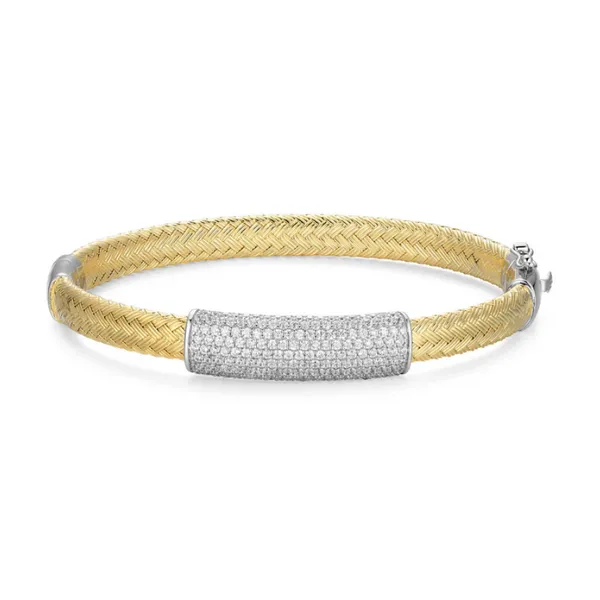 Silver Pave CZ Bangle