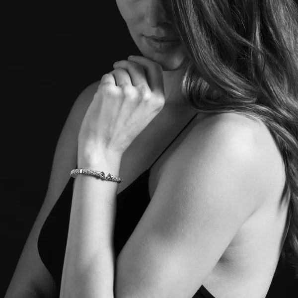6mm Two Tone Caviar Buckle Bracelet