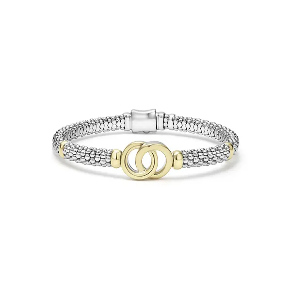 Two-Tone Interlocking Caviar Bracelet | 6mm Baxter's Fine Jewelry Warwick, RI