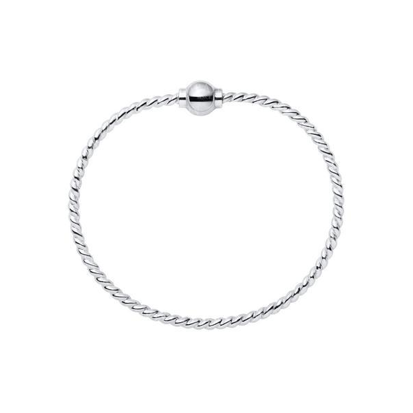 Sterling Silver Twisted Single Bead Cape Cod Bracelet Baxter's Fine Jewelry Warwick, RI