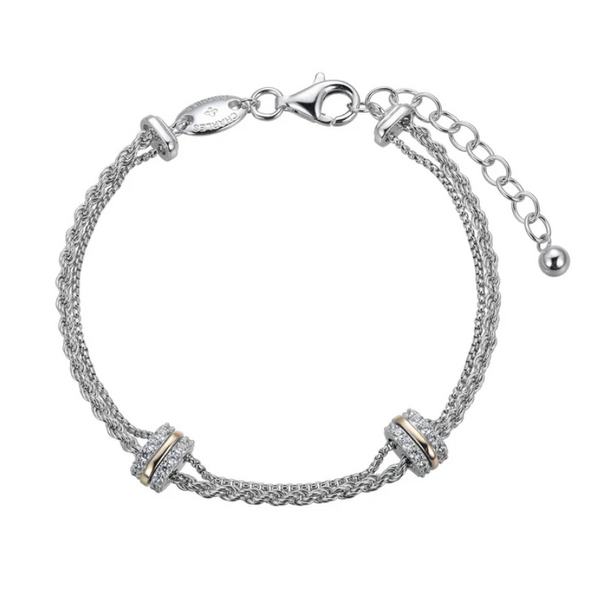 Sterling Silver Mesh Chain CZ Bracelet Baxter's Fine Jewelry Warwick, RI