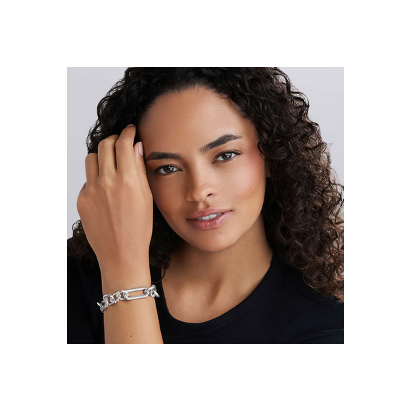 Sterling Silver Link Bracelet | 15mm Image 2 Baxter's Fine Jewelry Warwick, RI