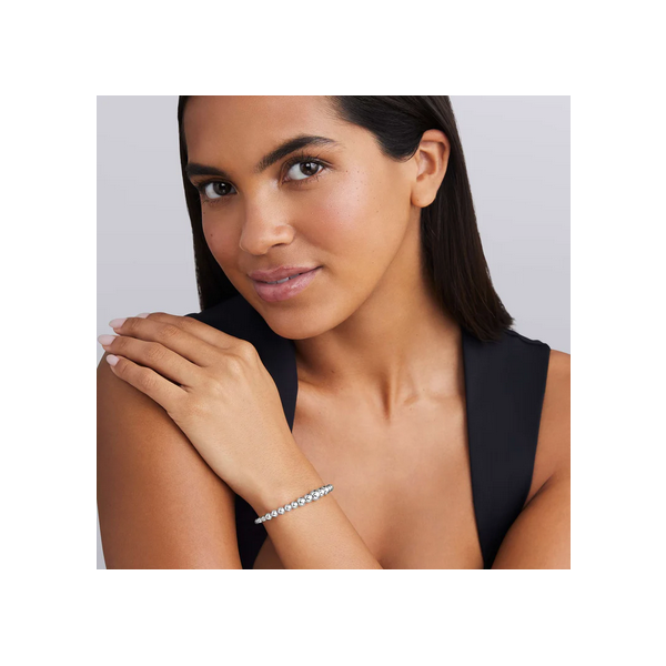 Silver Beaded Cuff Bracelet 7