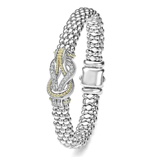 Two Tone Knot Caviar Bracelet Image 2 Baxter's Fine Jewelry Warwick, RI