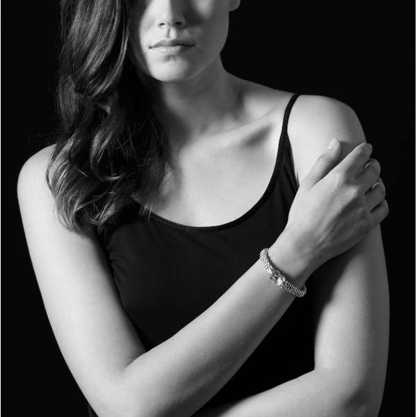 Two Tone Knot Caviar Bracelet Image 3 Baxter's Fine Jewelry Warwick, RI