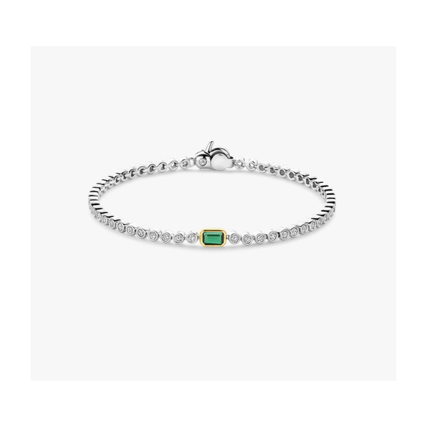 Baguette and Round Bezel CZ Tennis Bracelet Baxter's Fine Jewelry Warwick, RI