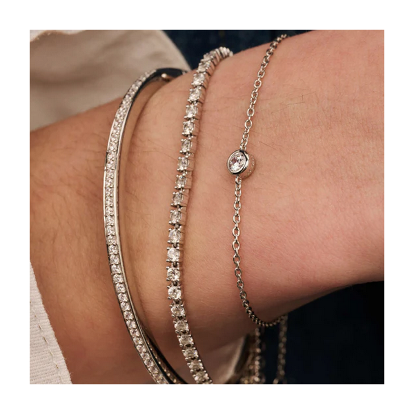 Classic CZ Bezel Bracelet Image 2 Baxter's Fine Jewelry Warwick, RI