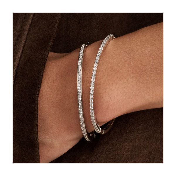 Classic CZ Bangle Bracelet Image 2 Baxter's Fine Jewelry Warwick, RI