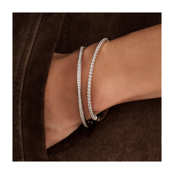 Classic CZ Bangle Bracelet Image 2 Baxter's Fine Jewelry Warwick, RI