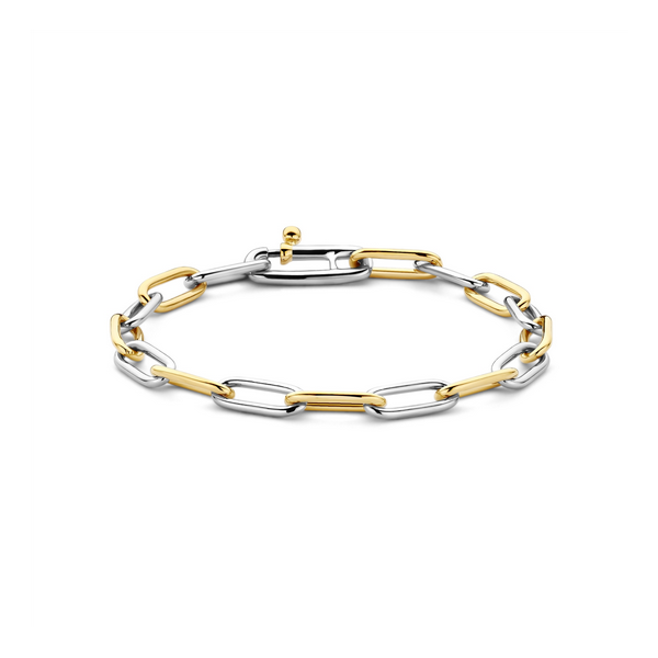 Sterling Silver and Gold Plated Paperclip Bracelet Baxter's Fine Jewelry Warwick, RI