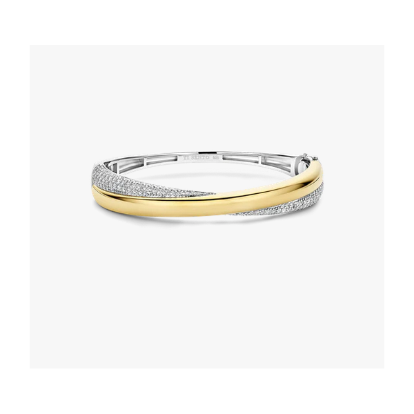 Bold Zirconia Crossover Bangle Baxter's Fine Jewelry Warwick, RI