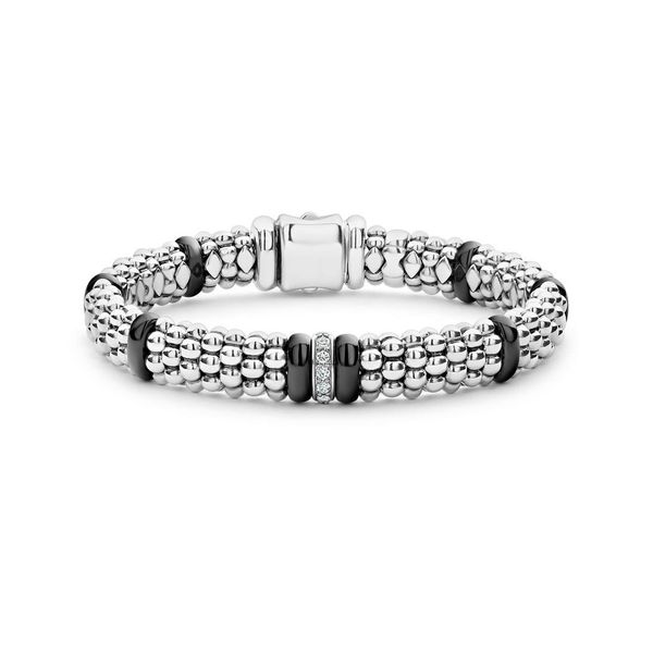 Single Station Black Ceramic Diamond Bracelet | 9mm Baxter's Fine Jewelry Warwick, RI