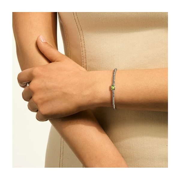 Heishi Gem Bracelet, Sterling Silver, Peridot, 2.5MM Image 2 Baxter's Fine Jewelry Warwick, RI