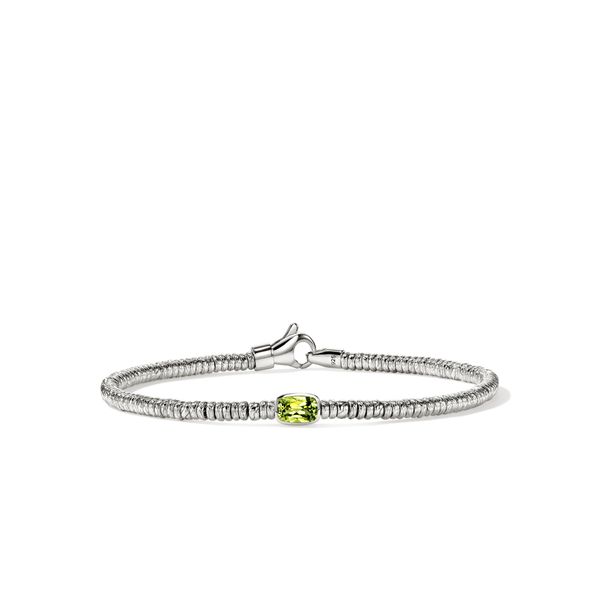 Heishi Gem Bracelet, Sterling Silver, Peridot, 2.5MM Baxter's Fine Jewelry Warwick, RI